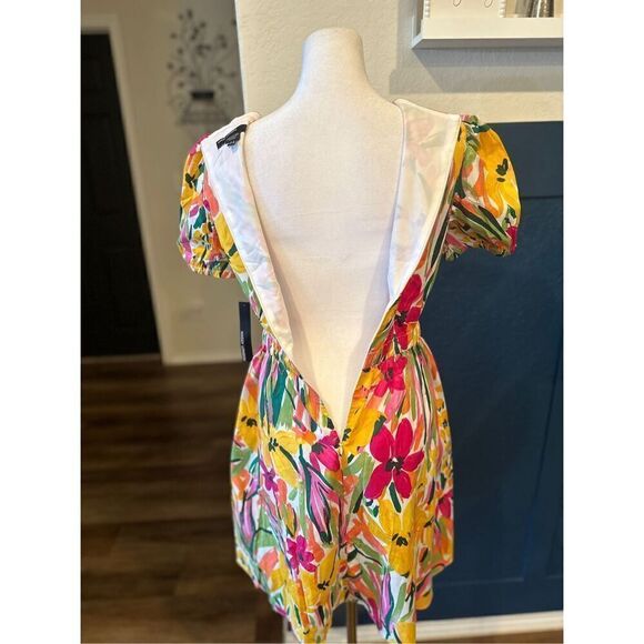 Maggy London Short Puff Sleeves A-line Pockets - Picture 5 of 9